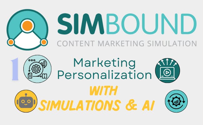 digital marketing personalization with simulations and AI and simbound logo blog cover