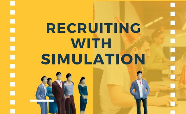 Illustration of a group of people looking at a job candidate