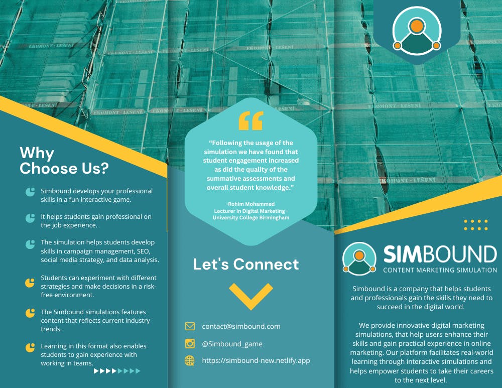 Simbound Image of Physical Brochure