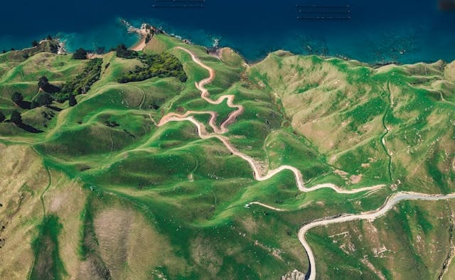 Image of mountain path near the sea