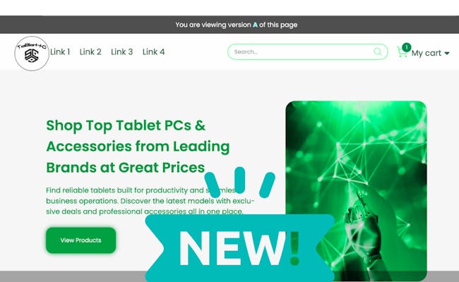 Home Page Simulated Website