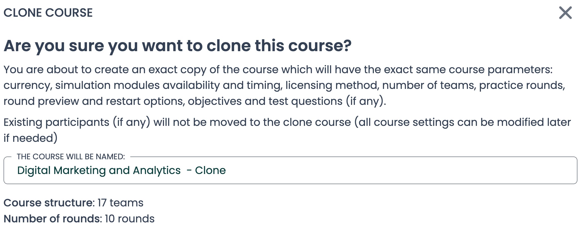 course cloning
