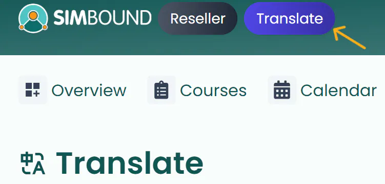 Translate button