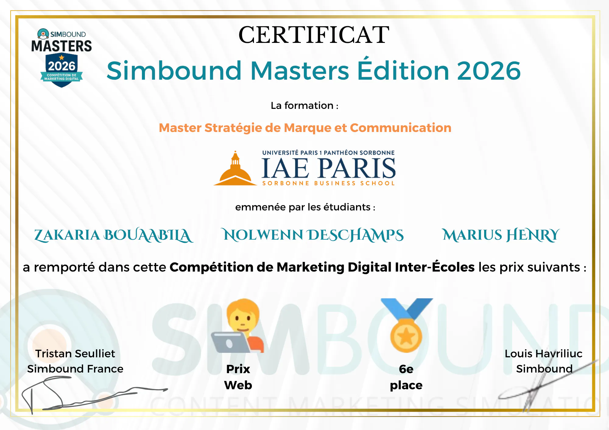 One tab-certificat-SM2026