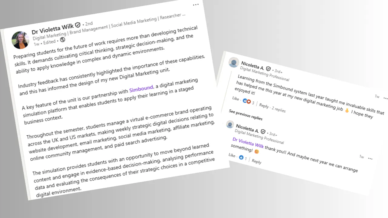 linkedin post and comment