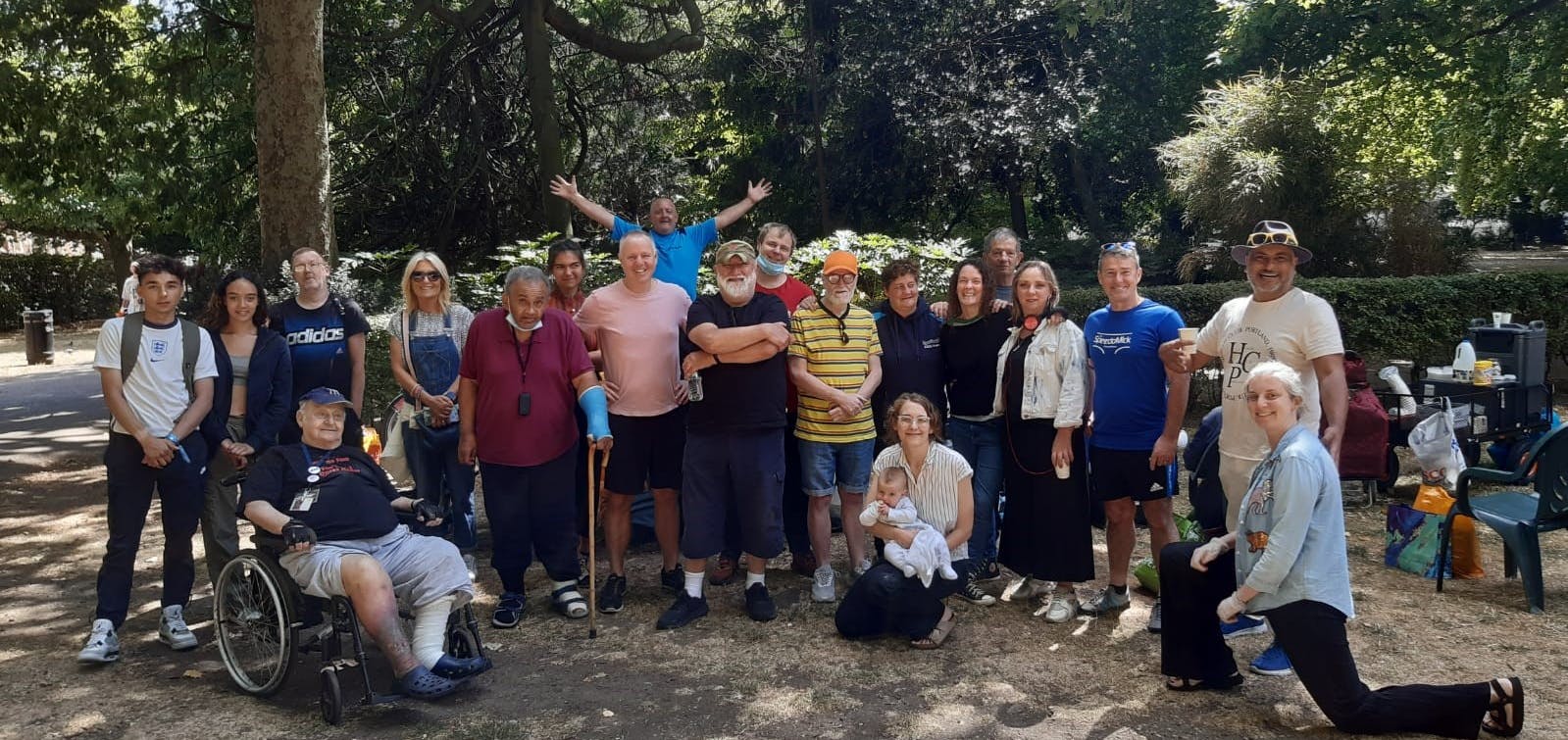 Group photo with Simon Community