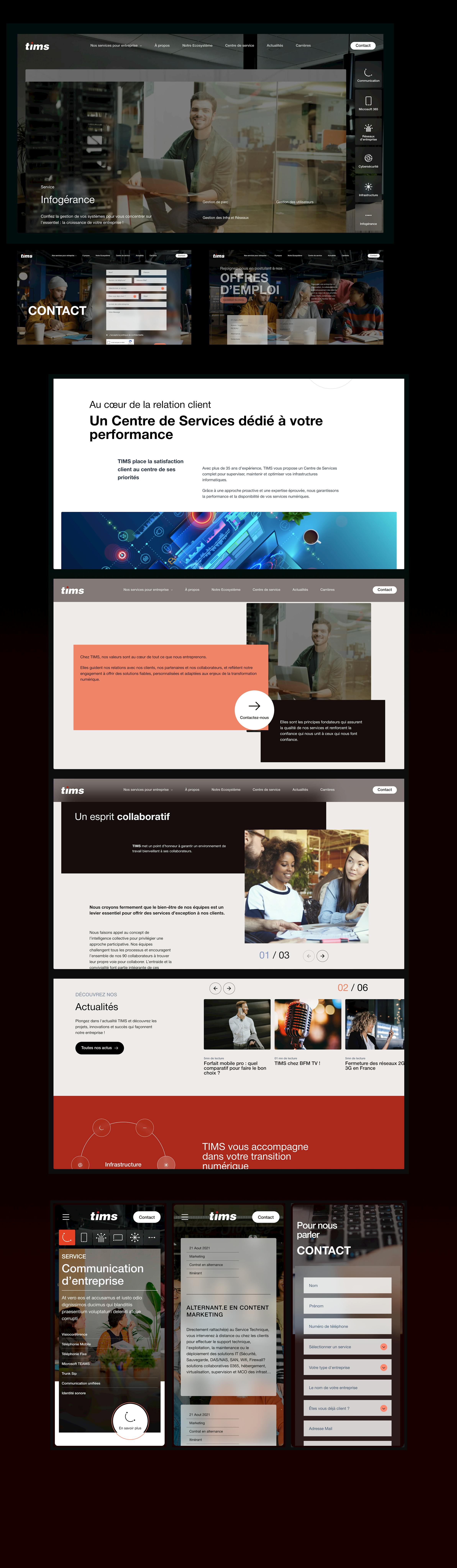 Large image présentant les design créé pour Tims