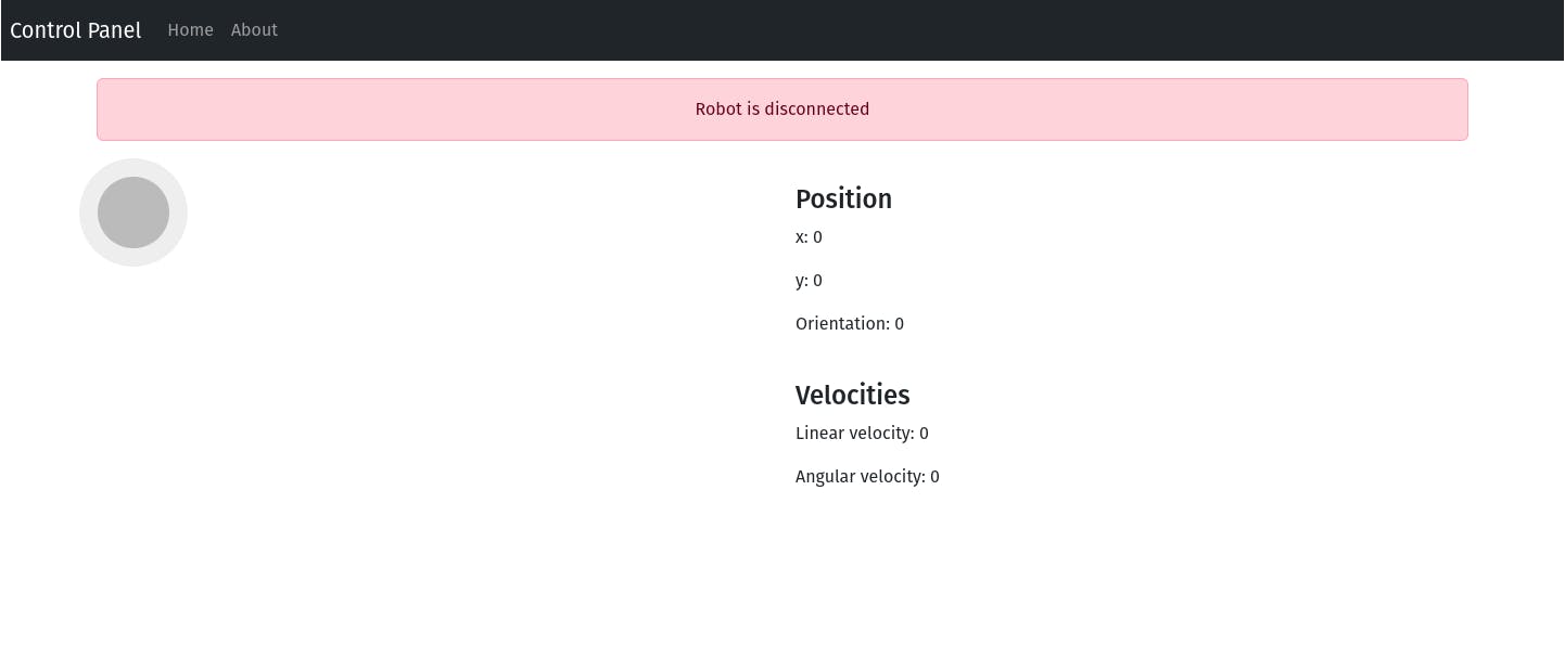 Control panel for TurtleBOT