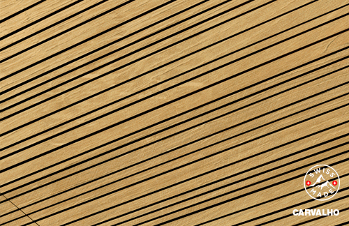 revestimento frisado parede e teto carvalho