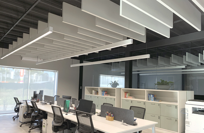 baffles acústicos para escritórios