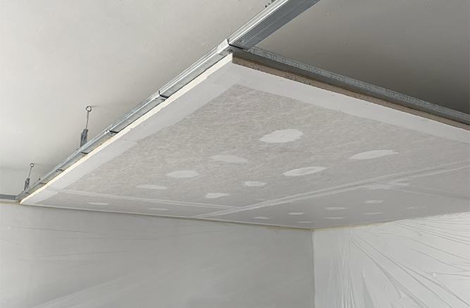 etapa da instalação do acoustibuilt