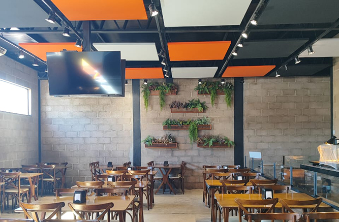 forro suspenso colorido - nuvem de lã de vidro