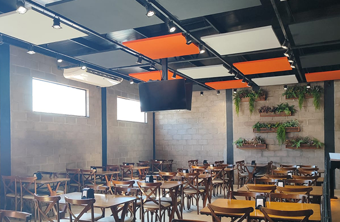 forro suspenso - nuvens acústica quadrada