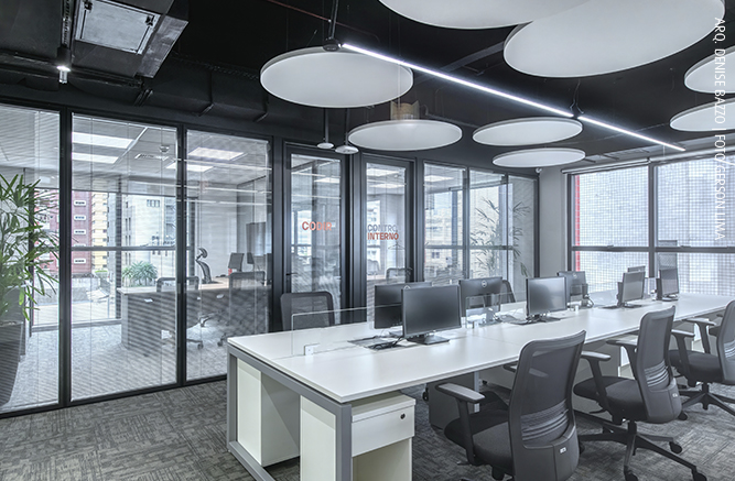 forro suspenso - nuvens acústicas redondas