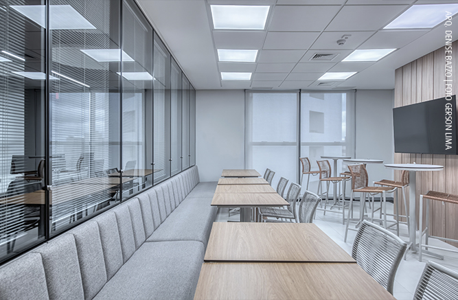 divisória alto padrão e forro mineral armstrong