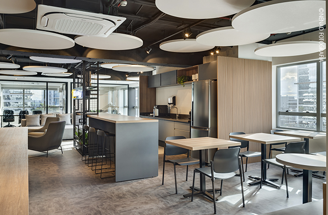 nuvem acústica circular branca