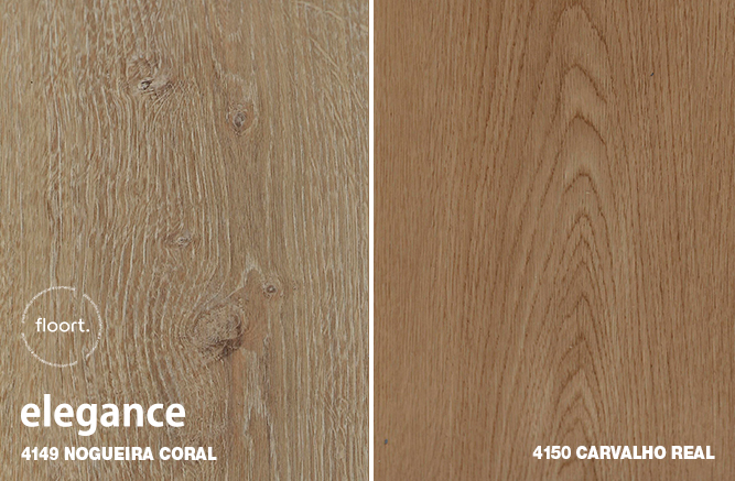 floort pisos vinilicos padrão nogueira coral e carvalho real - piso floort elegance