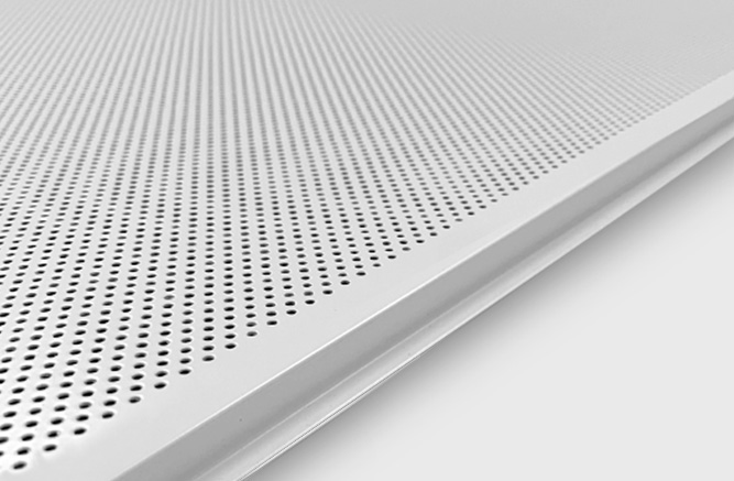 placa de forro removível - forro modular metálico perfurado redondo