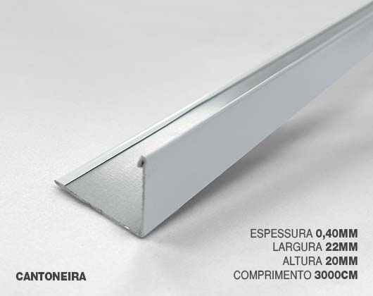 perfil t clicado para forro - cantoneira tas (perfil T24) branca