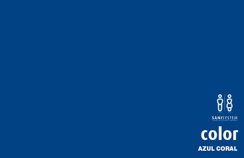 divisória sanitária colorida padrão azul coral