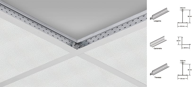 Perfil clicado tas com 24mm de base para modulação americana