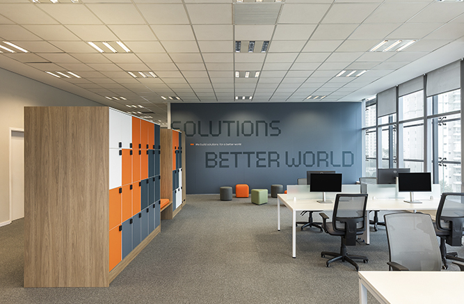 Imagem do projeto ESPAÇO CORPORATIVO Divisória Junta Seca, Forro Modular e Nuvens Acústicas - 6