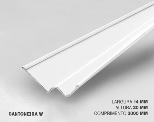 perfil W clicado para forro - cantoneira tf15 branca