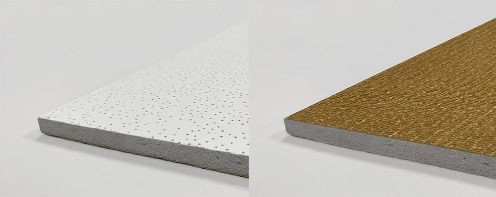 forro modular de fibra mineral