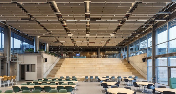 forro suspenso baffles acústicos 