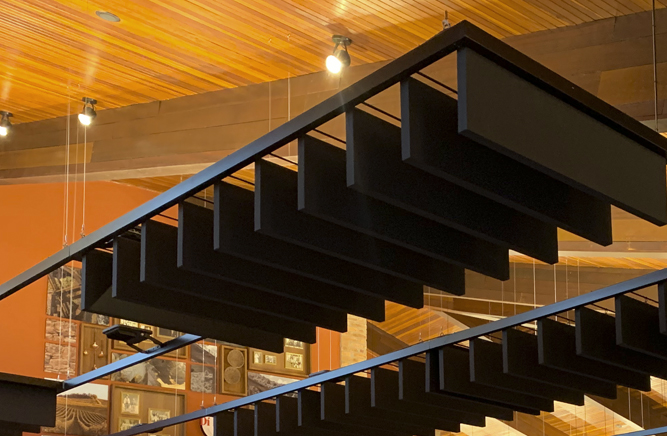 baffles acústicos para restaurante