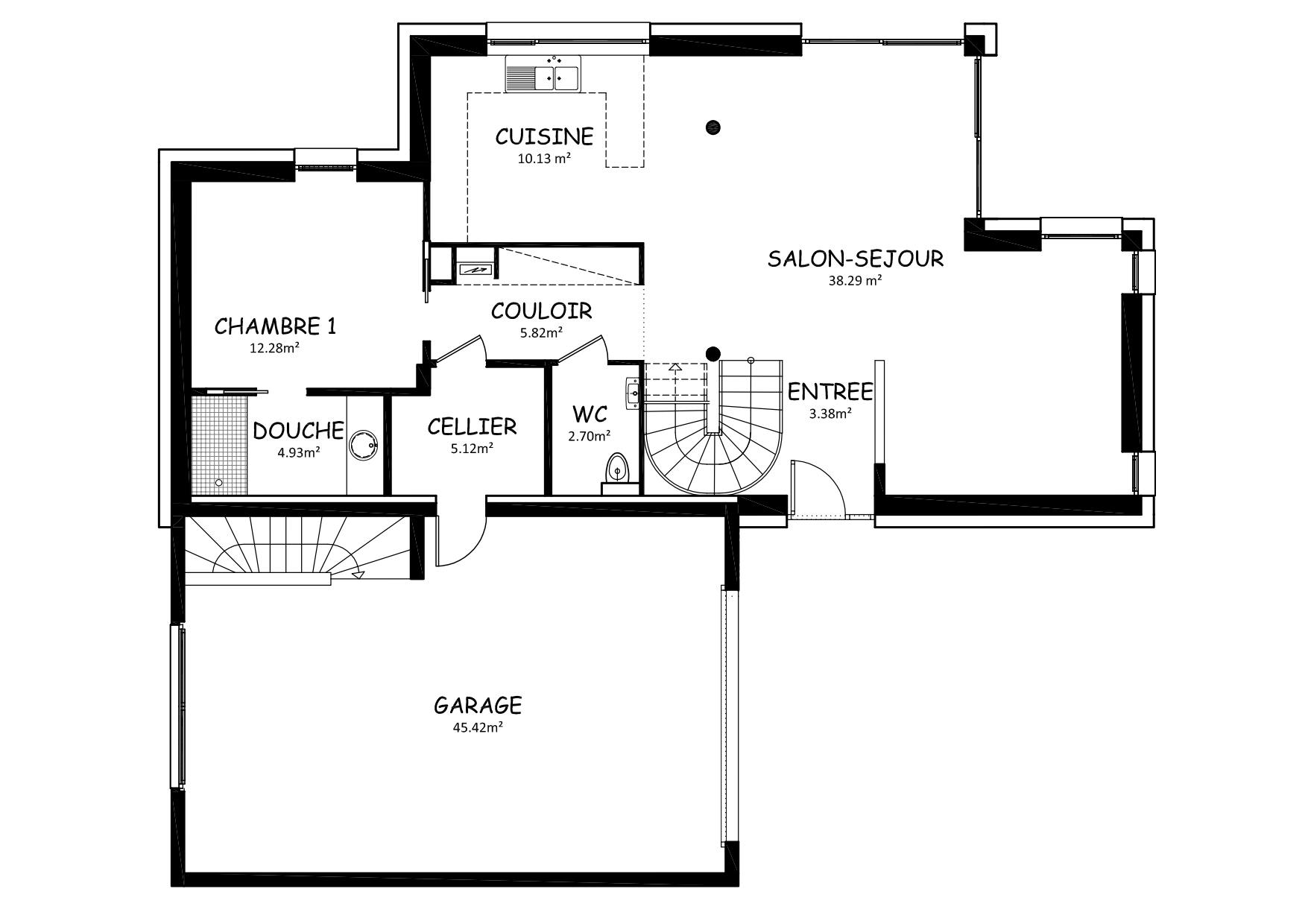 Plan du rez-de-chaussé