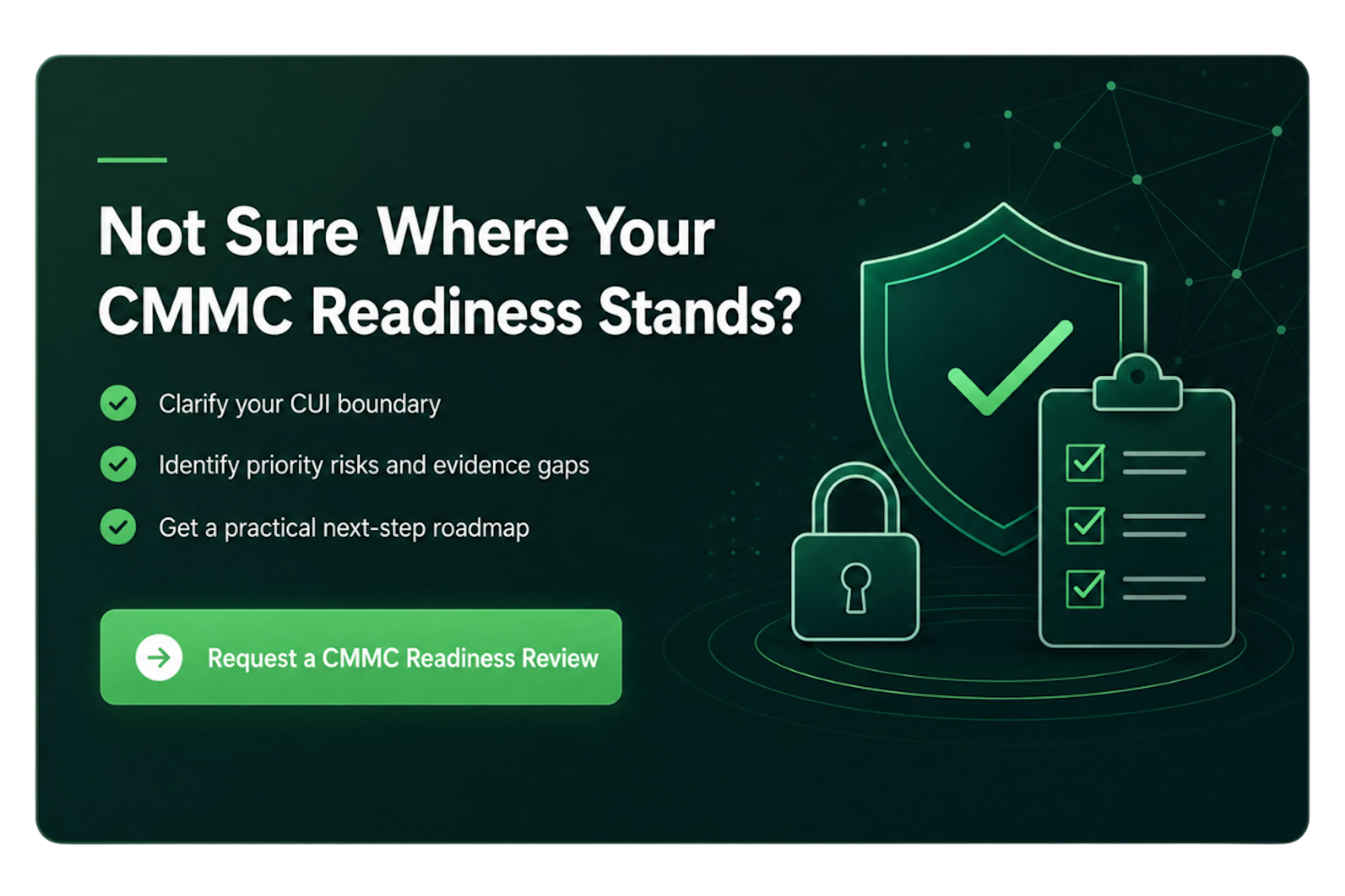 a call to action to request a CMMC Readiness Review from Site2