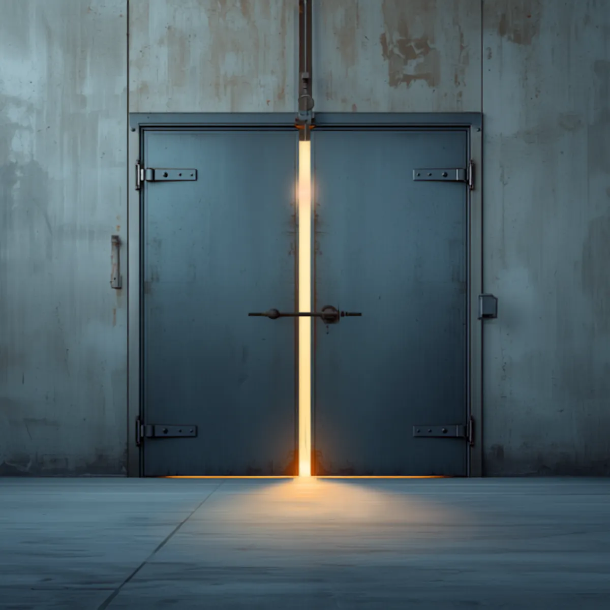 A steel security door holding back AI agents