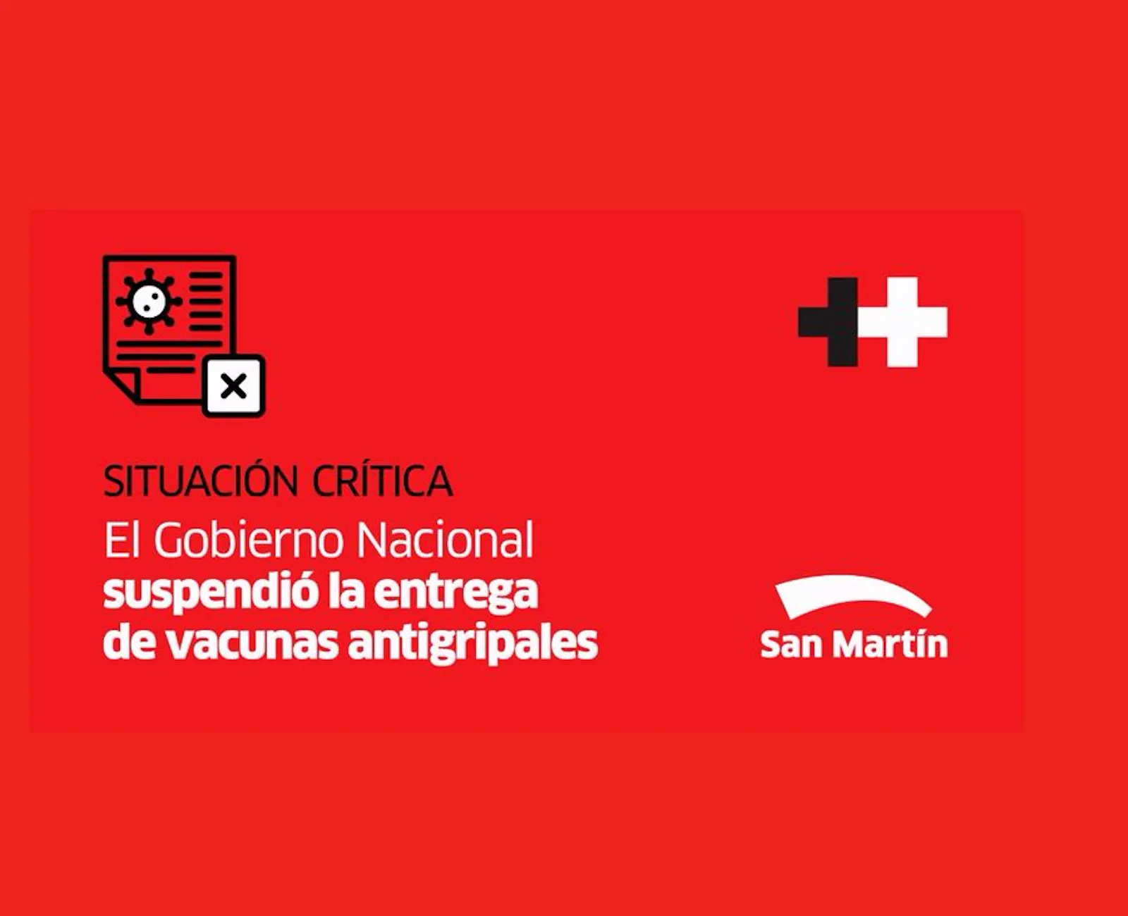 El Gobierno Nacional suspendió la entrega de vacunas antigripales