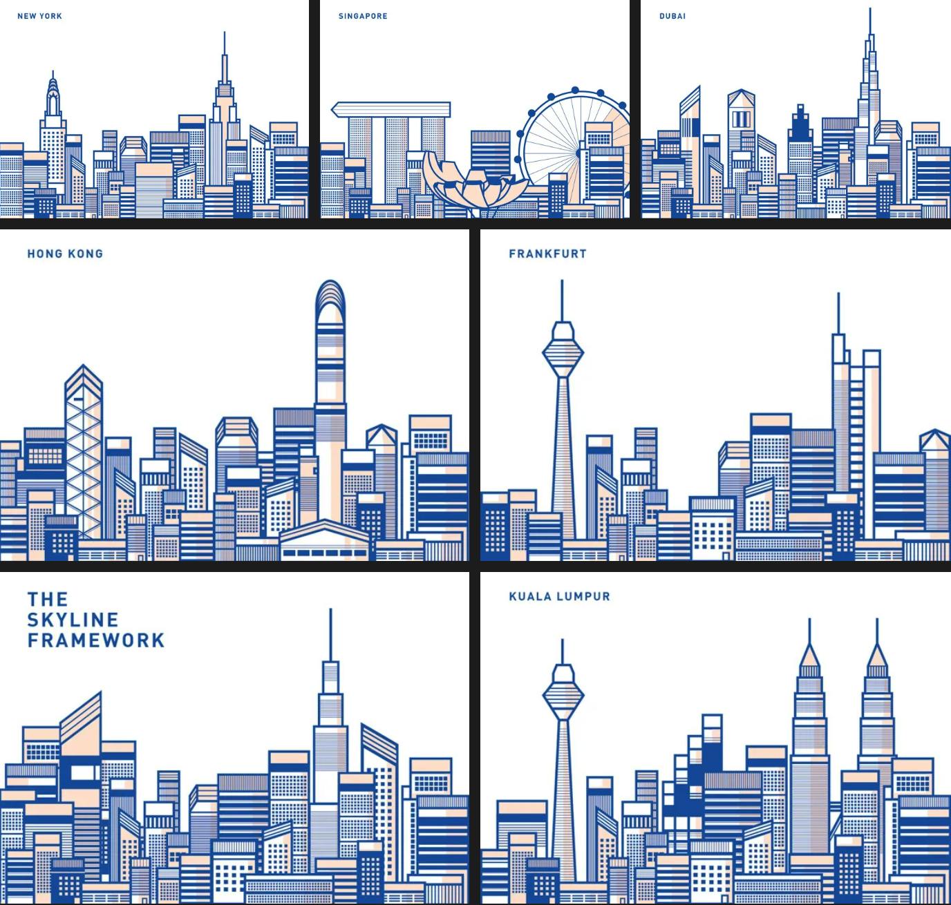 Flat cities series by Drishti Kheman