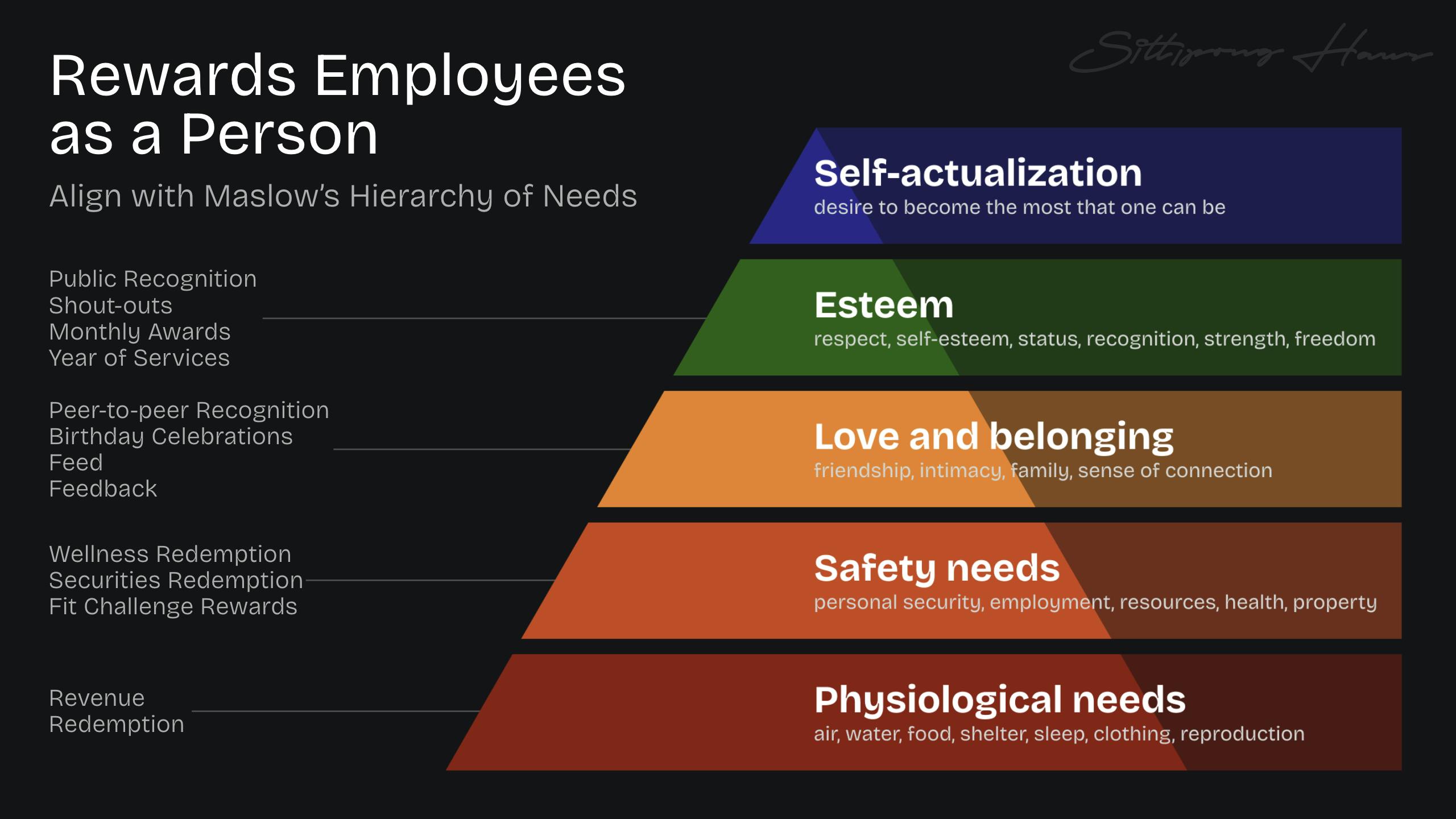 Solution along the Maslow Hierarchy of Needs