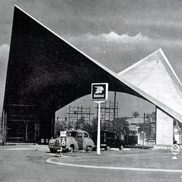 The Hyperbolic Paraboloid Petrol Station Canopy - a remnant of 1960s architectural fun
