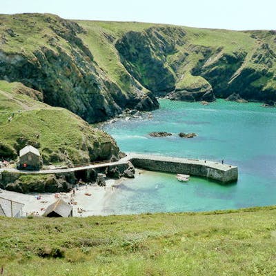Mullion Cove - scenic harbour on the stormy Lizard coast