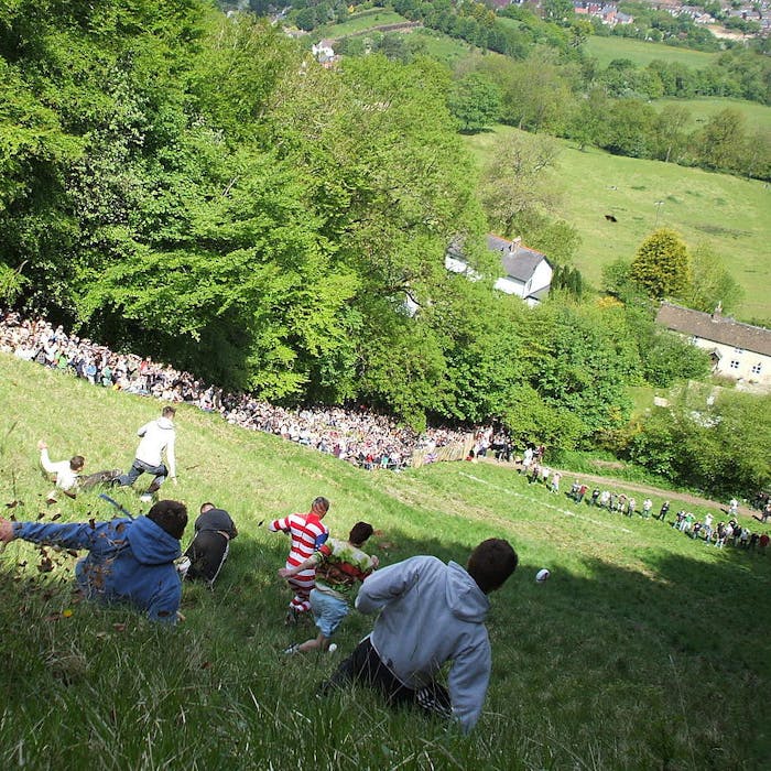 Cooper's Hill annual Cheese-Rolling contest, Gloucestershire