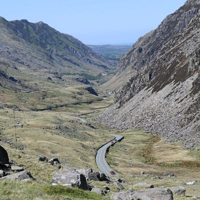 Llanberis Pass - rugged road and climbing challenge