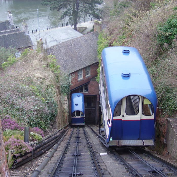 Bridgnorth Cliff Railway - linking the top and bottom of a town