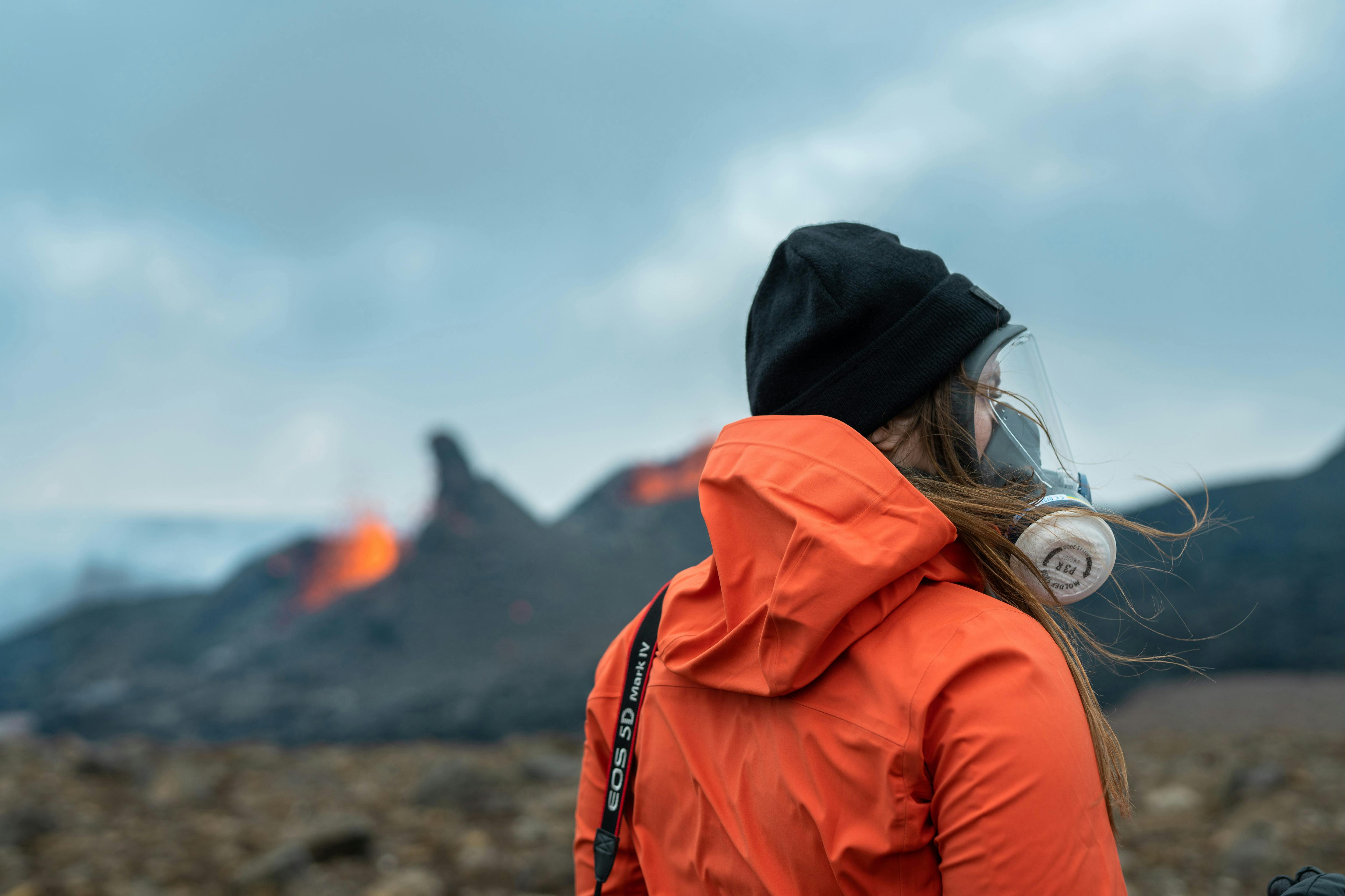 The volcano eruption