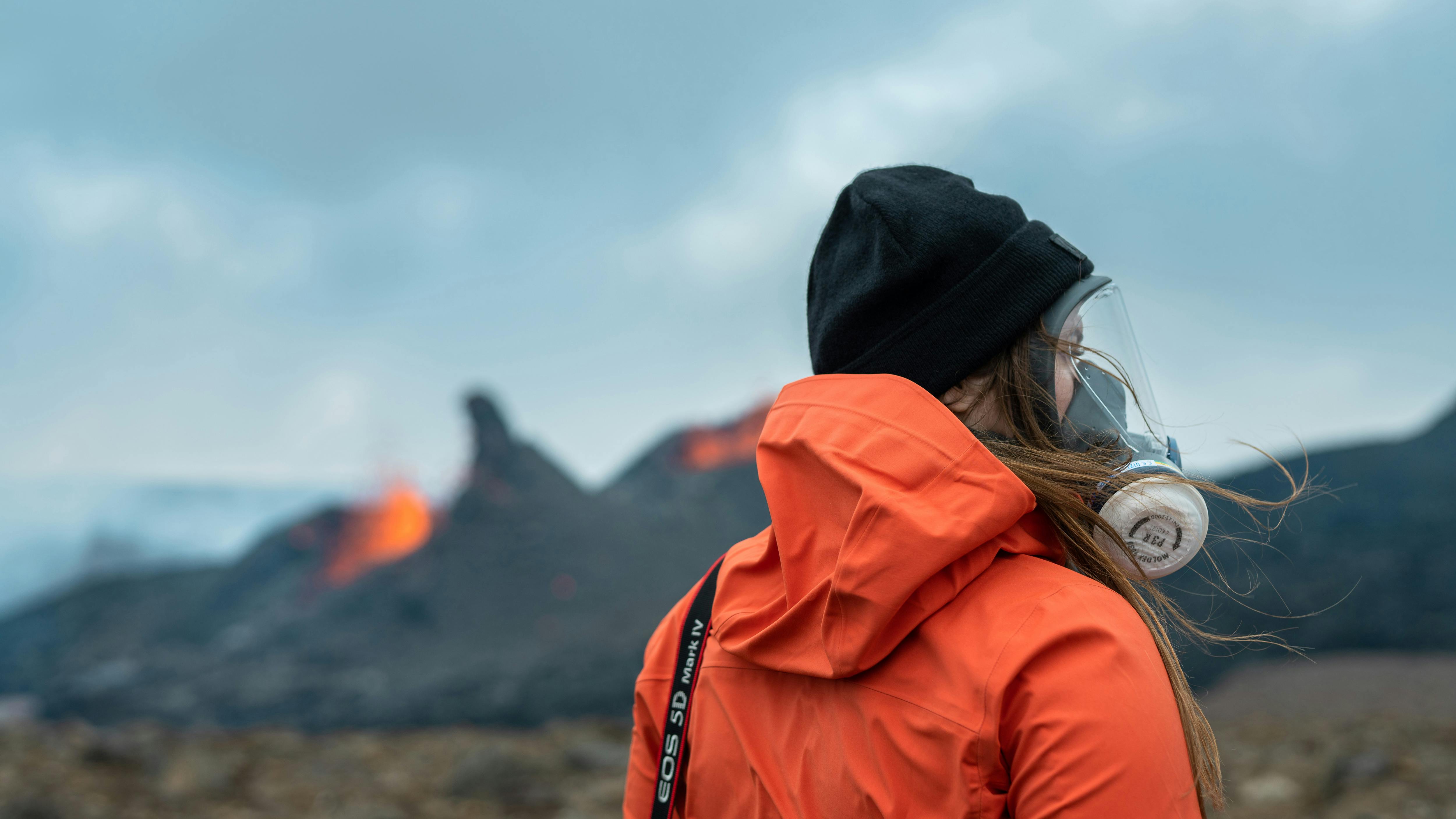 The volcano eruption