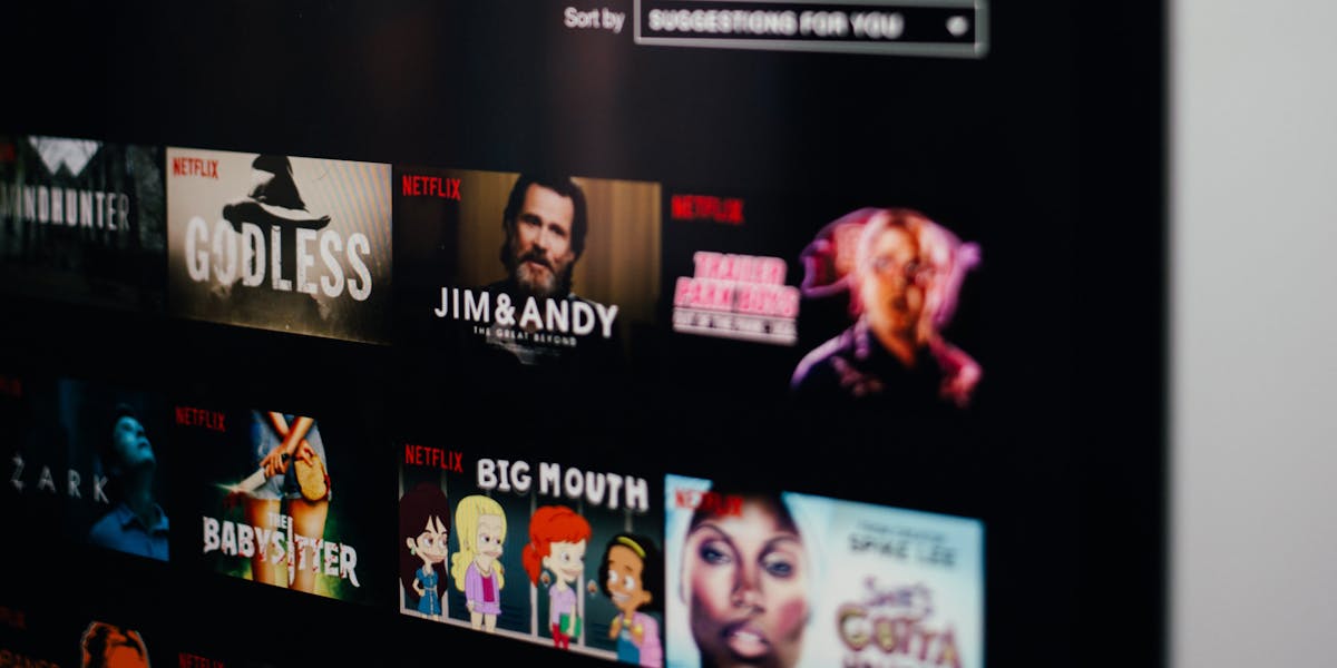 Image of the Featured page of a popular OTT platform
