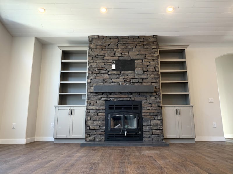 pre built home fireplace