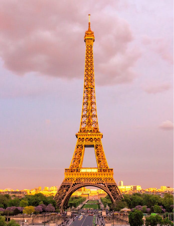 Vue de la tour Eiffel à Paris