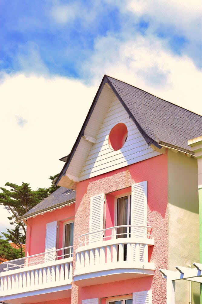 maison colorée à La Baule