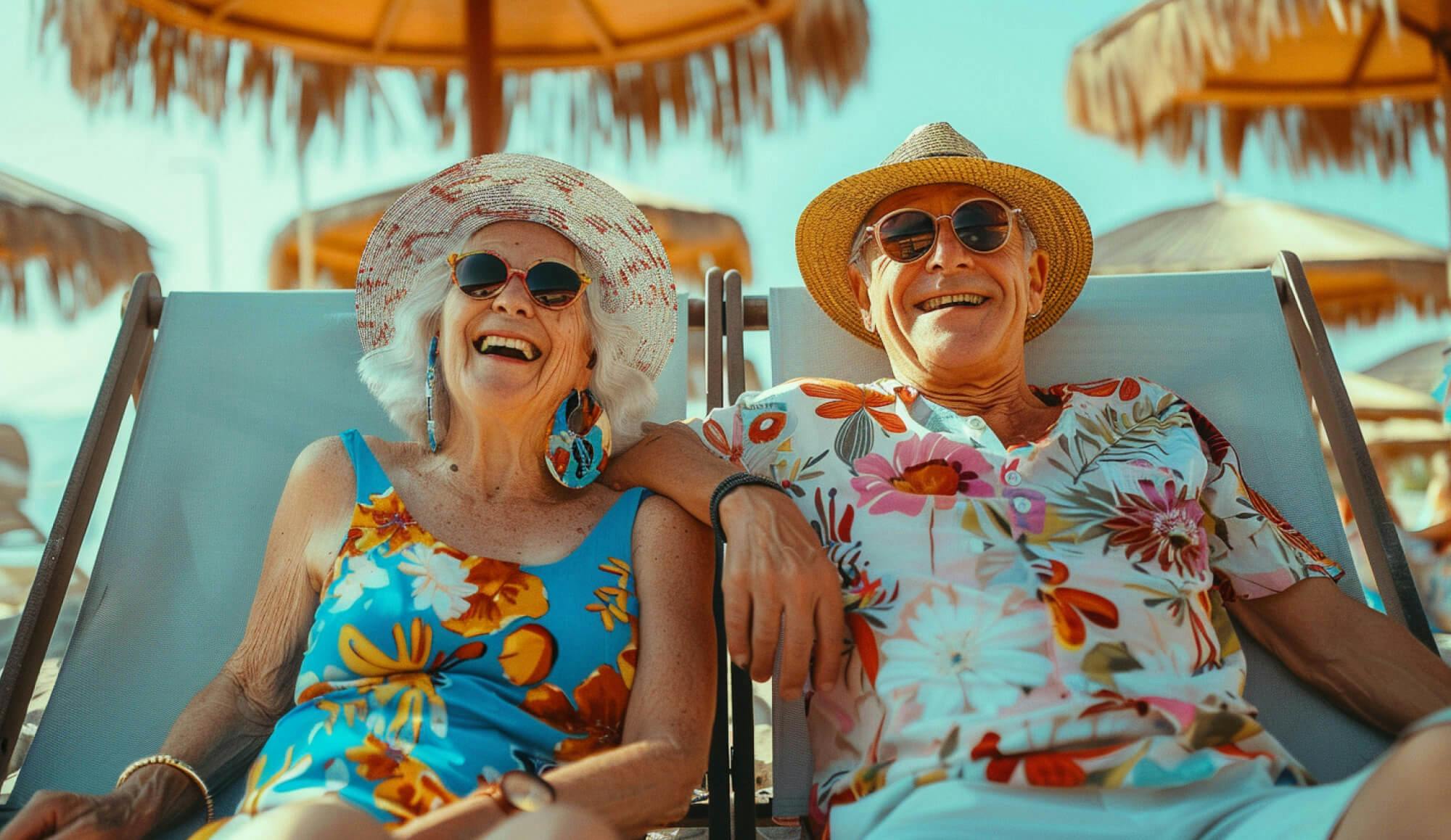 couple à la retraite en vacances