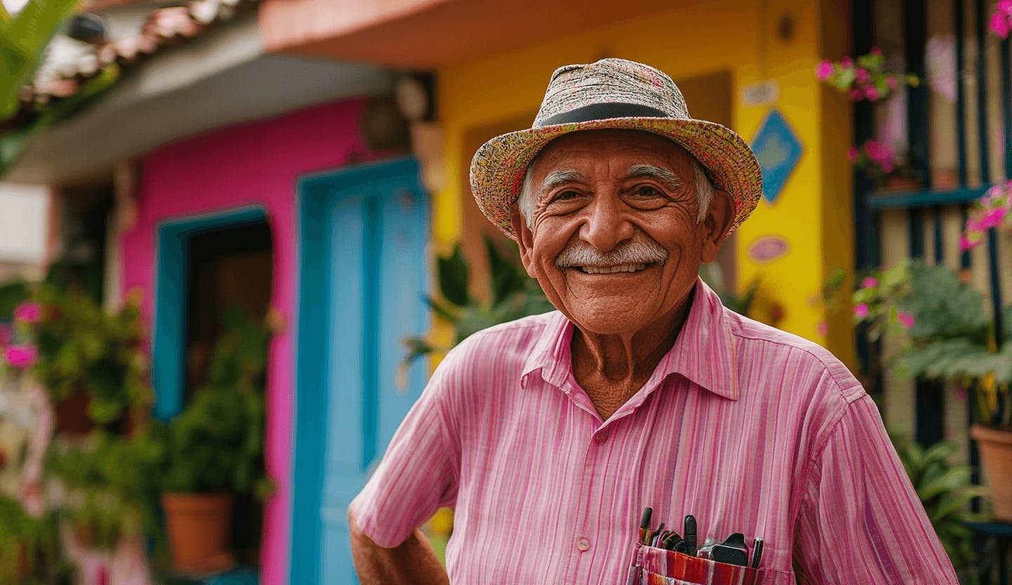 homme souriant