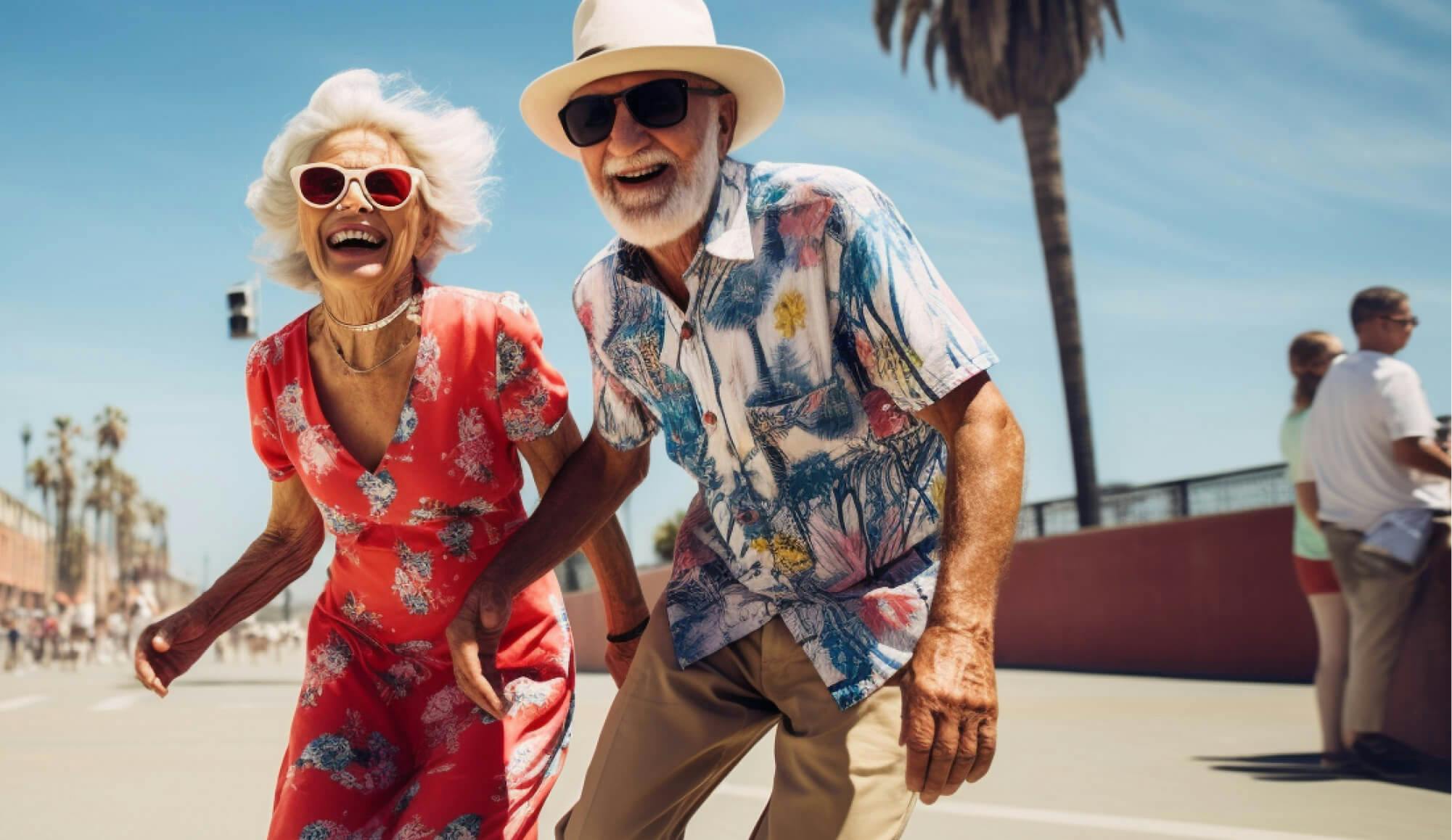Deux retraités qui profitent de leur retraite
